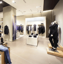 High-end boutique shopfitting installation